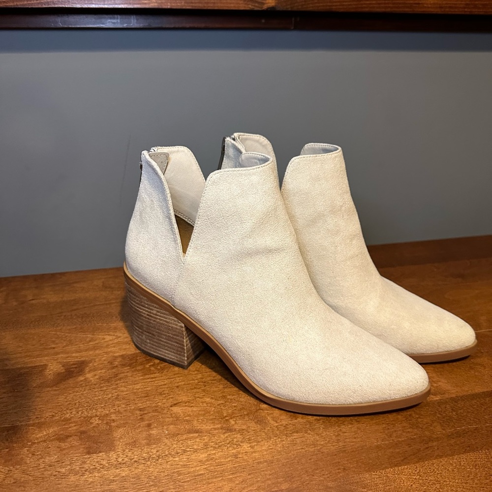 BP Cream Suede Booties